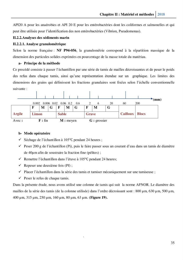 Etude des paramètres physico-chimiques et microbiologiques de l’eau et des sédiments des deux plages Est et Ouest de sidi Fredj.