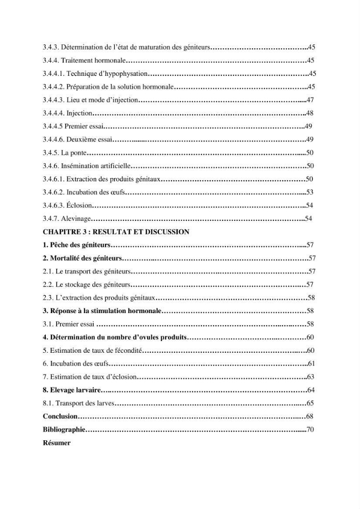 Reproduction artificielle et alevinage des carpes chinoises Hypophthalmichtys molitrix ( Valencienne, 1844) et Aristichtys nobilis (Richardson,1845).: