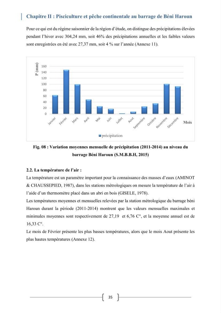 Eude socio-economique et juridique pour l\'aménagement d\'un centre de pêche continentale dans le barrage de Beni Haroun (Wilaya de Mila):