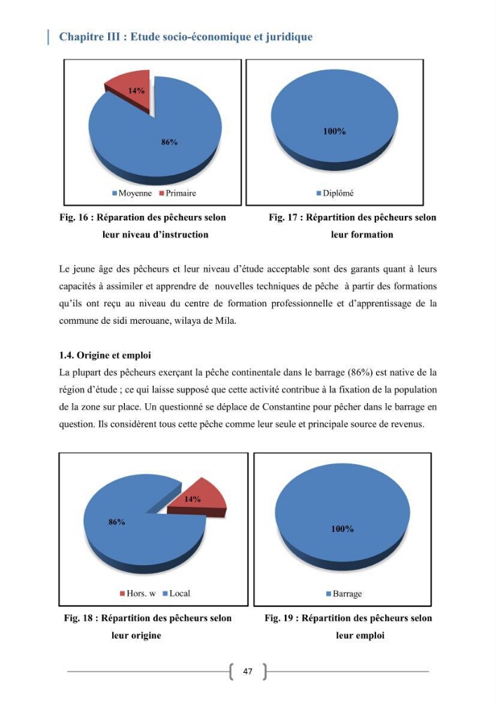 Eude socio-economique et juridique pour l\'aménagement d\'un centre de pêche continentale dans le barrage de Beni Haroun (Wilaya de Mila):