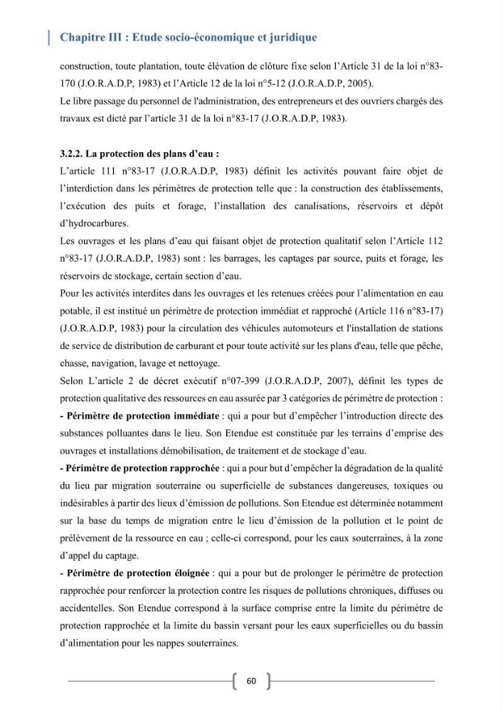 Eude socio-economique et juridique pour l\'aménagement d\'un centre de pêche continentale dans le barrage de Beni Haroun (Wilaya de Mila):