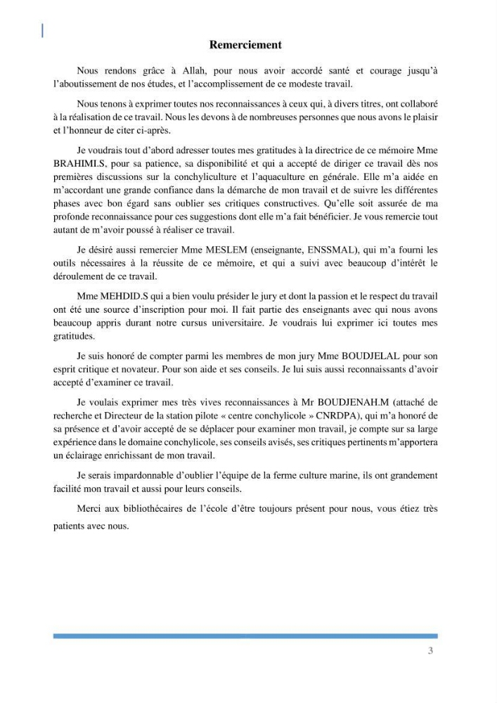 Etude de l’écologie et des Potentialités Aquacoles d’un Mollusque Bivalve Chlamys varia (Linnaeus, 1758) dans la baie de Bou Ismail