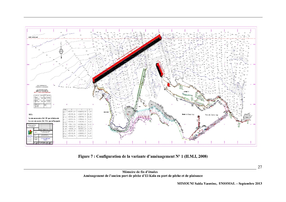 Etude de l\'aménagement de l\'ancien port de pêche d\'El Kala en port de pêche de plaisance.