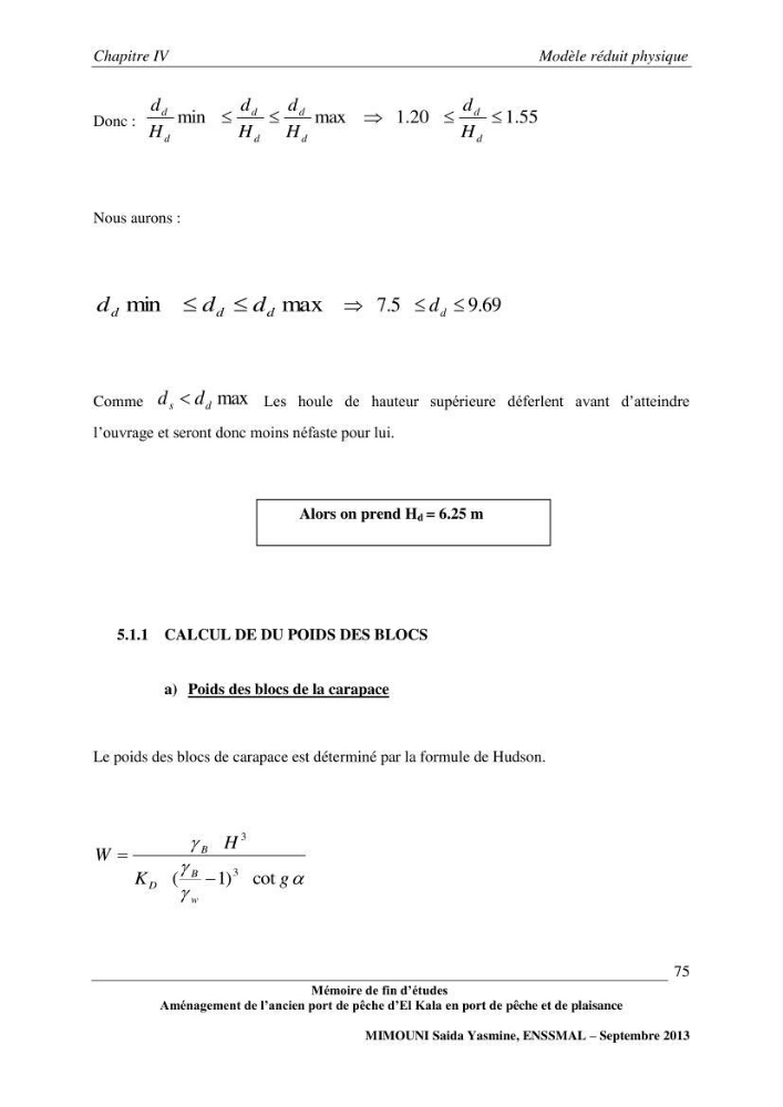 Etude de l\'aménagement de l\'ancien port de pêche d\'El Kala en port de pêche de plaisance.