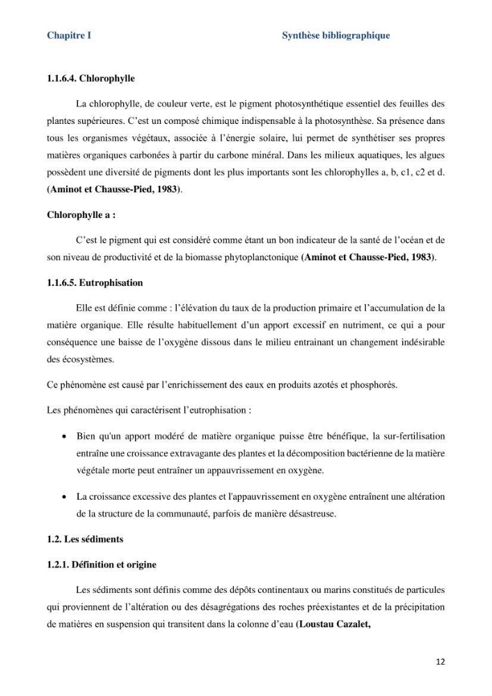 Les paramètres physicochimiques dans l’eau de mer et le sédiment de la plage Ouest de Sidi Fredj: