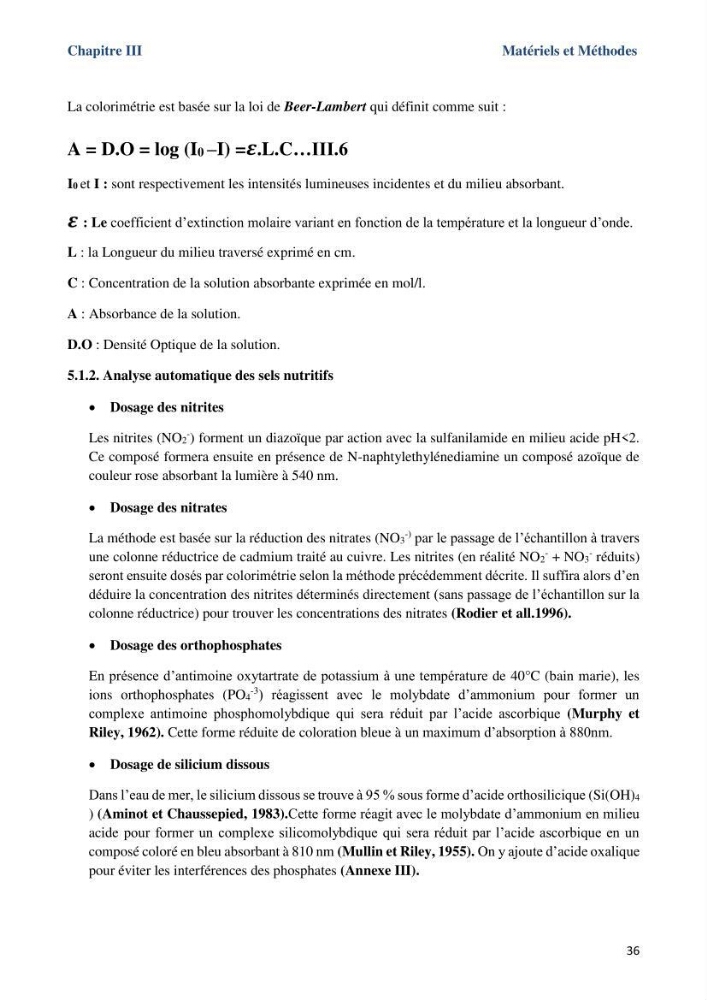 Les paramètres physicochimiques dans l’eau de mer et le sédiment de la plage Ouest de Sidi Fredj: