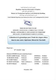 Utilisation de la géomatique pour l’étude des risques côtiers dans la zone centre Algérienne (littoral de Cherchell):