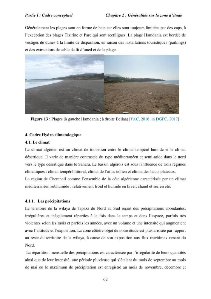 Utilisation de la géomatique pour l’étude des risques côtiers dans la zone centre Algérienne (littoral de Cherchell):