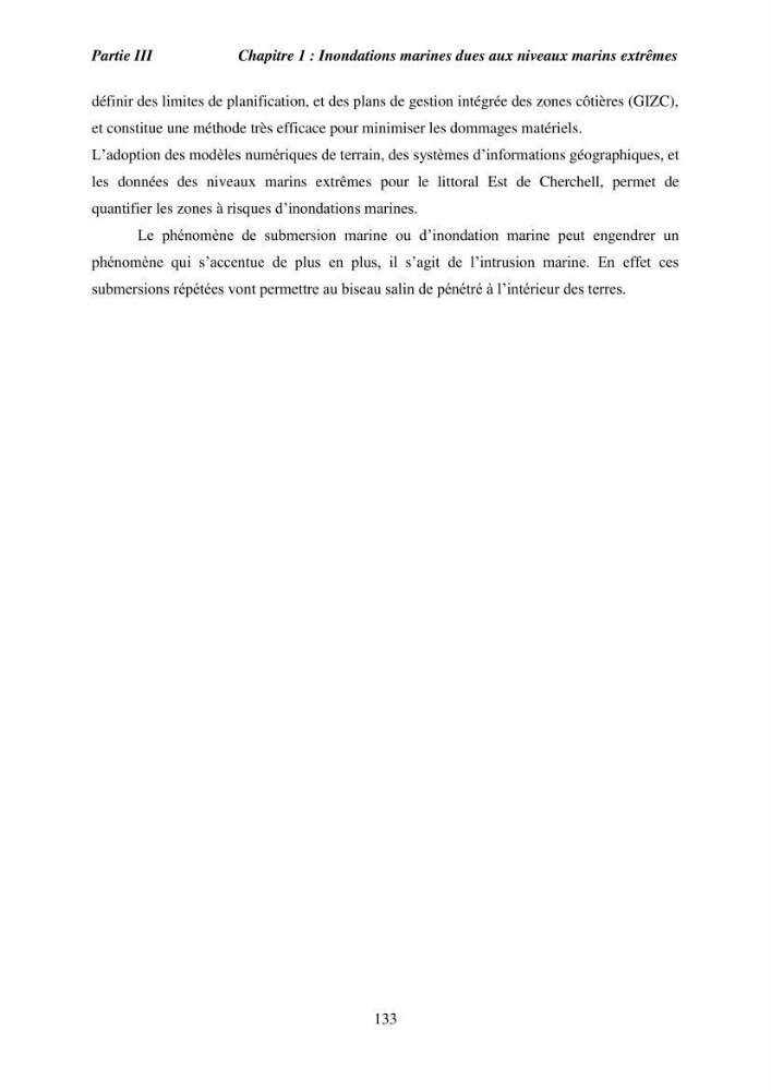 Utilisation de la géomatique pour l’étude des risques côtiers dans la zone centre Algérienne (littoral de Cherchell):