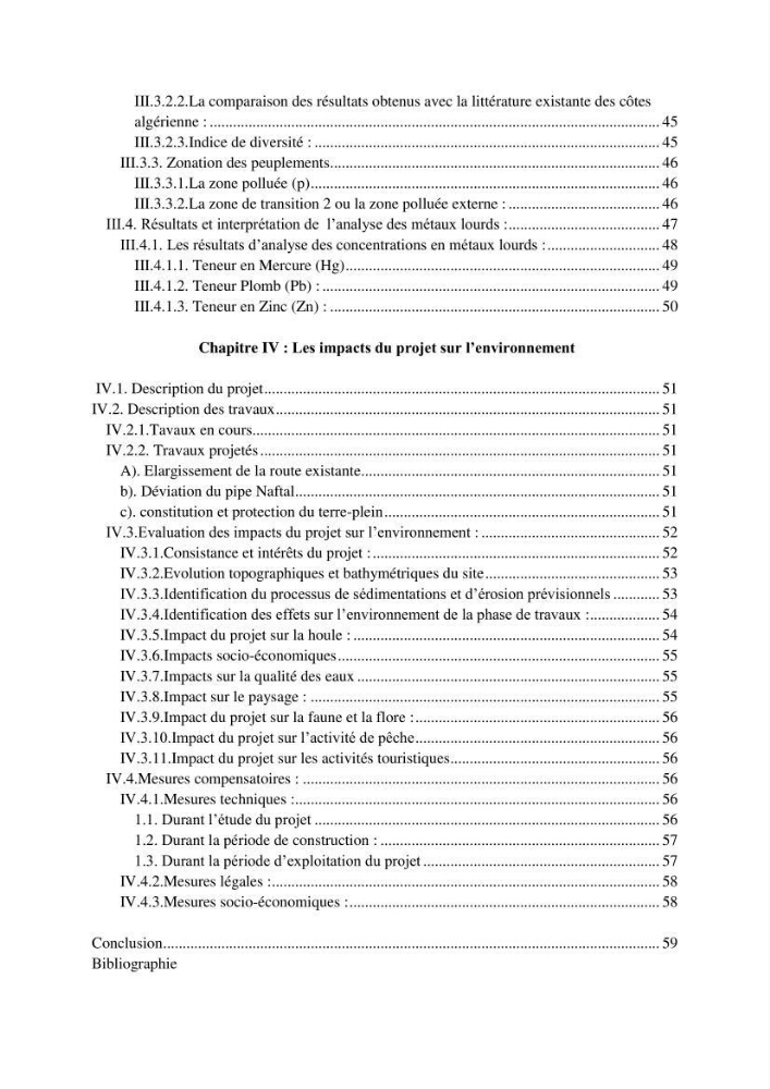 Etude d\'impact sur l\'environnement de l\'extention de terre-plein du port de Bejaia
