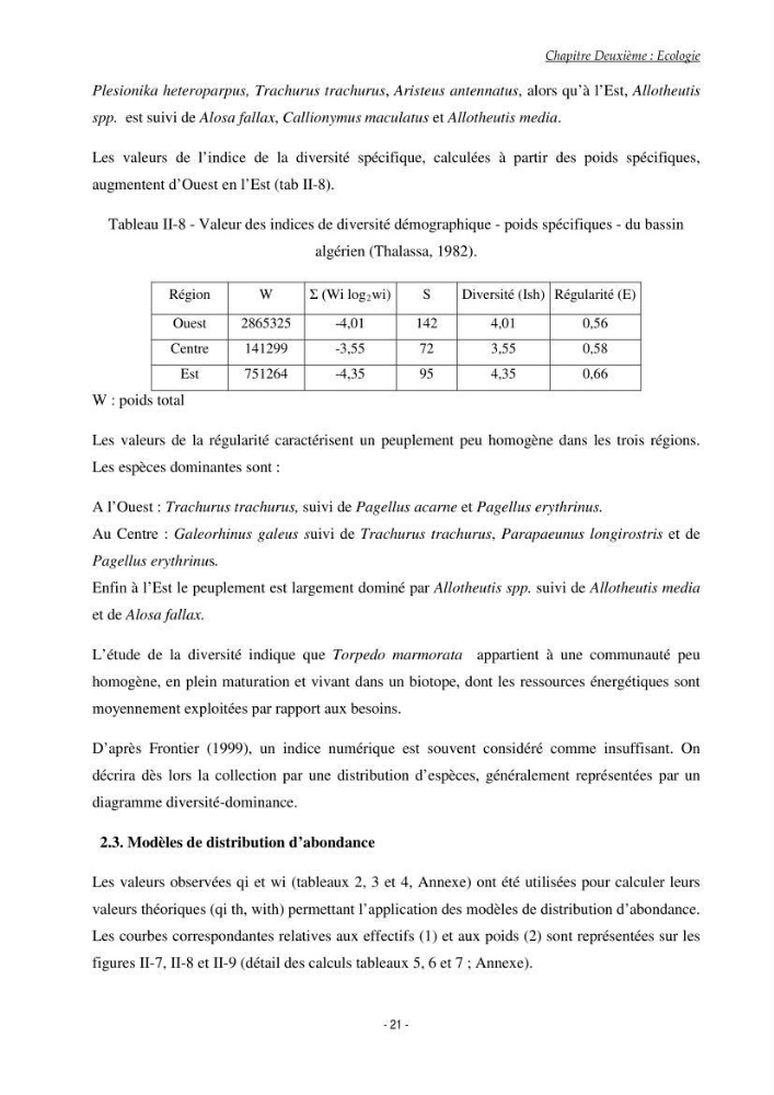 Contribution à l\'étude du comportement de Torpedo marmorata (poissons Elasmobranche) dans le bassin algérien