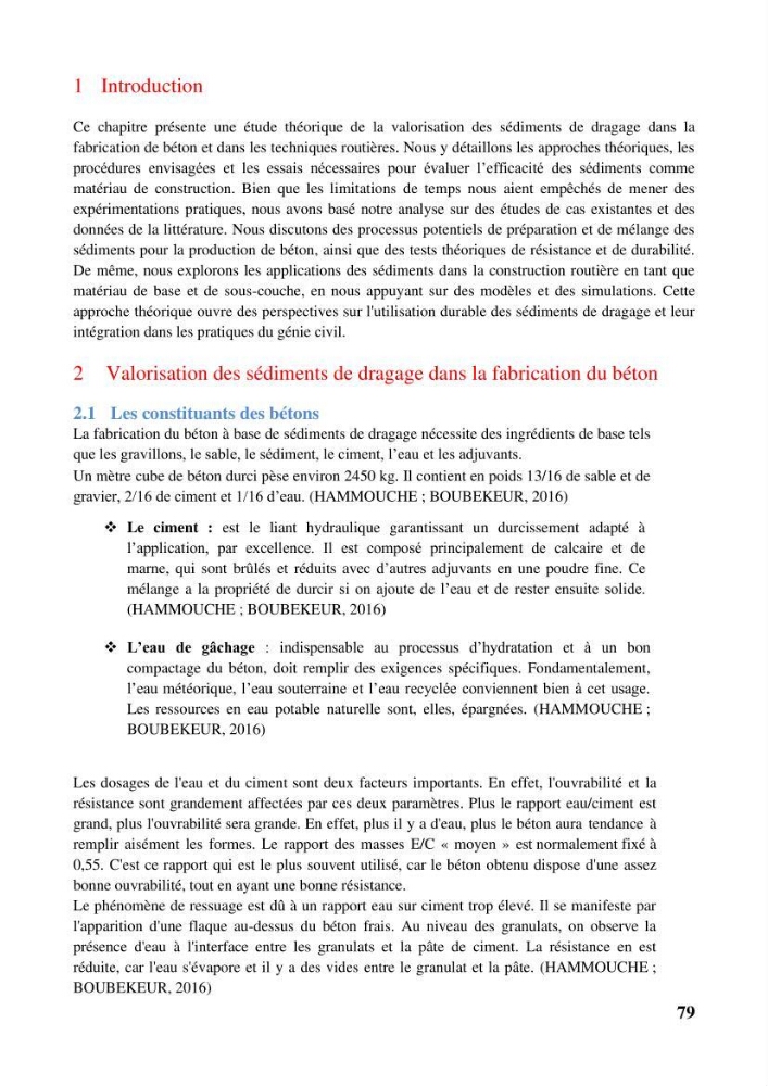 Valorisation des sédiments de dragage dans le génie civil