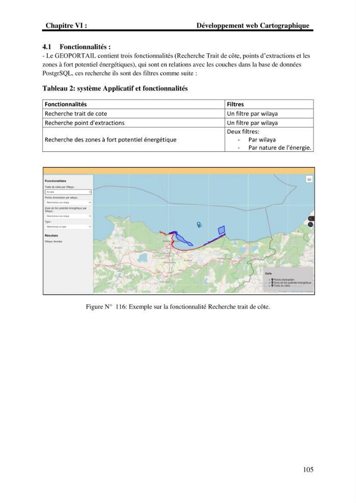 Développement d\'un SIG-WEB pour l\'étude et l\'évaluation des énergies renouvelables marines le long du littoral algérien