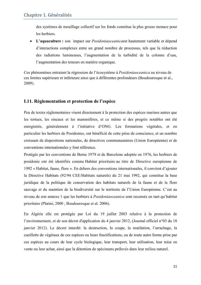 Contribution à l’étude de la biodiversité faunistique associée à l’écosystème à Posidoniaoceanica