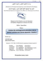 Analyse des aménagements piscicoles et de la gestion sanitaire de la ferme aquacole "Ezzahra":