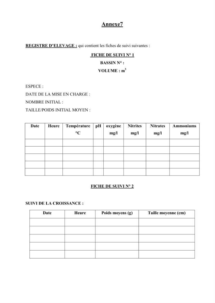 Analyse des aménagements piscicoles et de la gestion sanitaire de la ferme aquacole \"Ezzahra\":