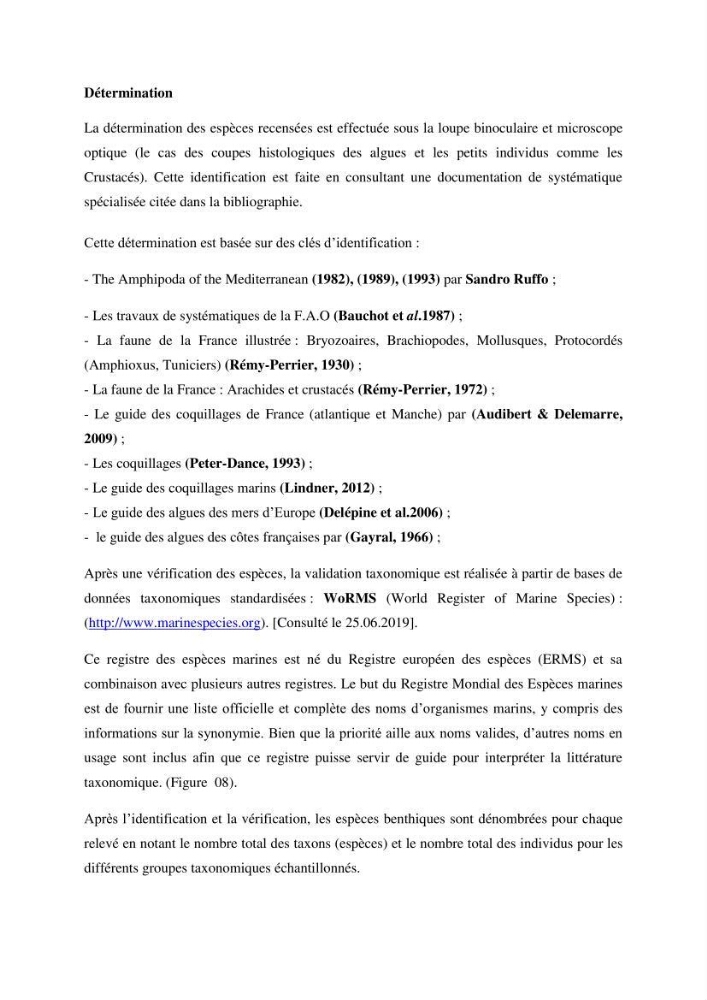 Inventaire du benthos des zones rocheuses de la région d’El Kala: prélèvements de mai 2017 et mai 2018