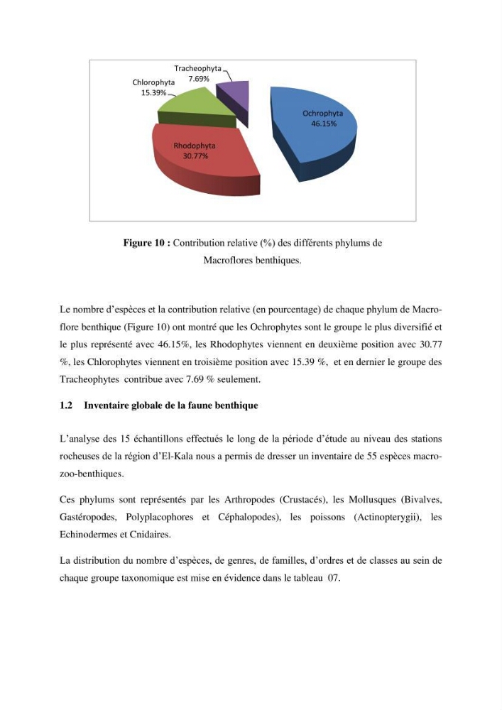 Inventaire du benthos des zones rocheuses de la région d’El Kala: prélèvements de mai 2017 et mai 2018