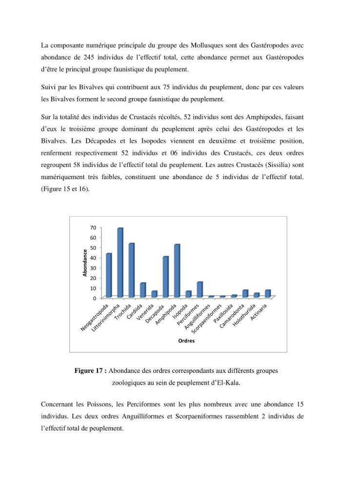 Inventaire du benthos des zones rocheuses de la région d’El Kala: prélèvements de mai 2017 et mai 2018