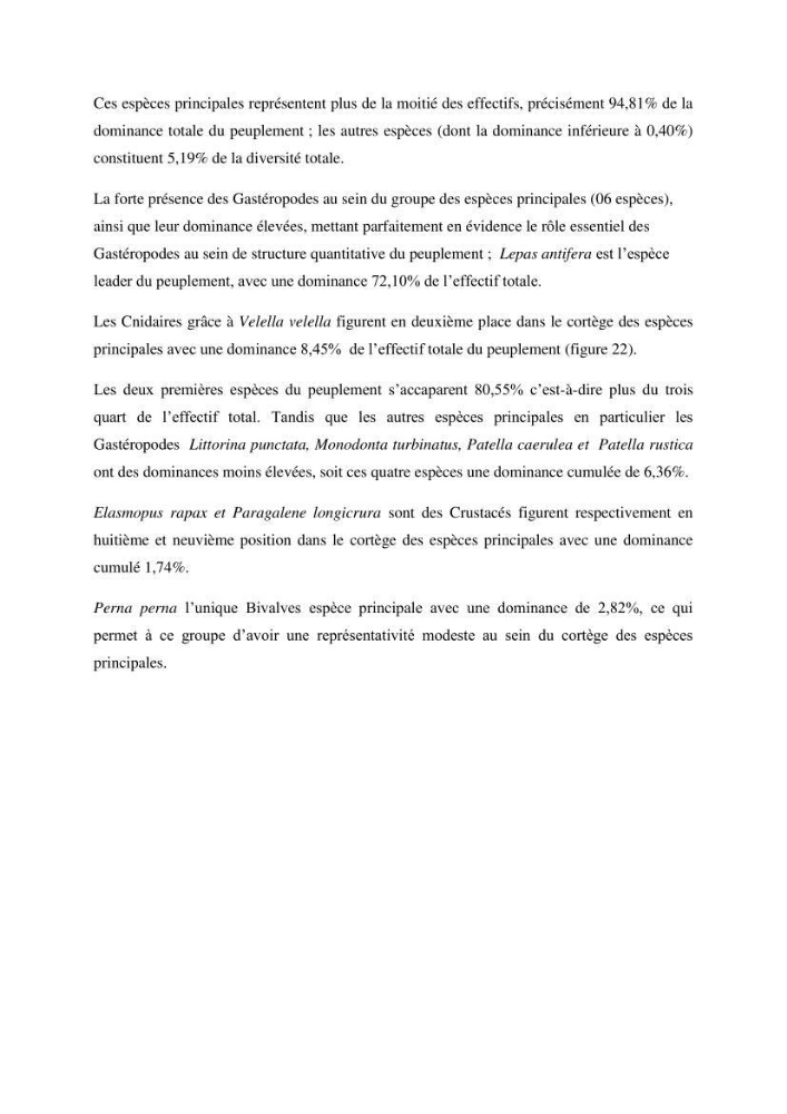 Inventaire du benthos des zones rocheuses de la région d’El Kala: prélèvements de mai 2017 et mai 2018