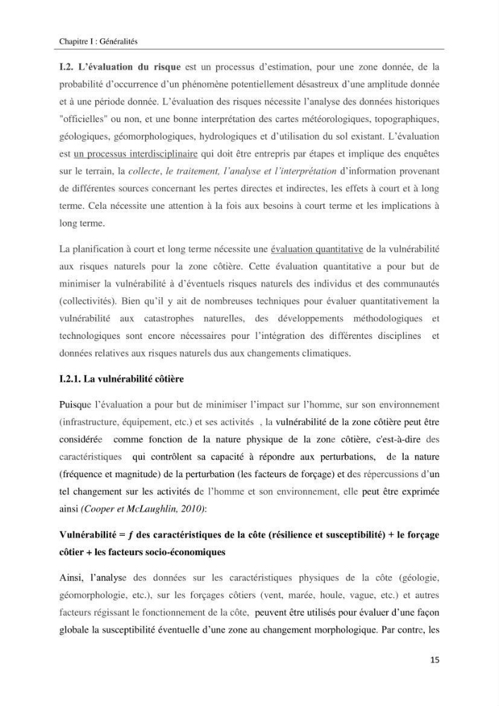Calcul d\'indice multi-échelle de la vulnérabilité côtière