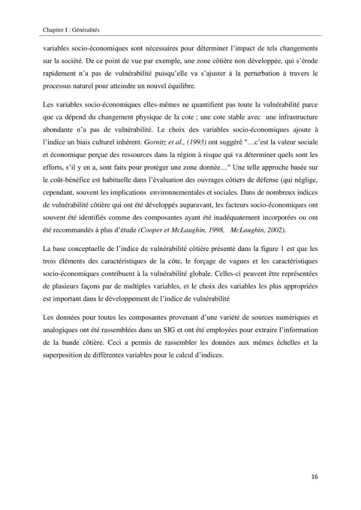 Calcul d\'indice multi-échelle de la vulnérabilité côtière
