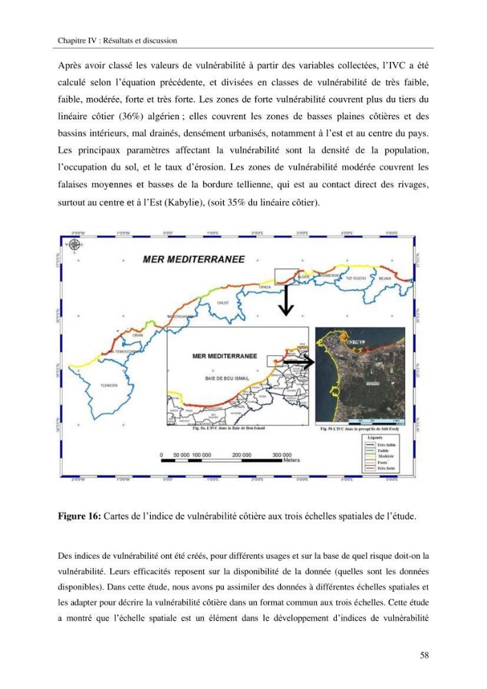 Calcul d\'indice multi-échelle de la vulnérabilité côtière
