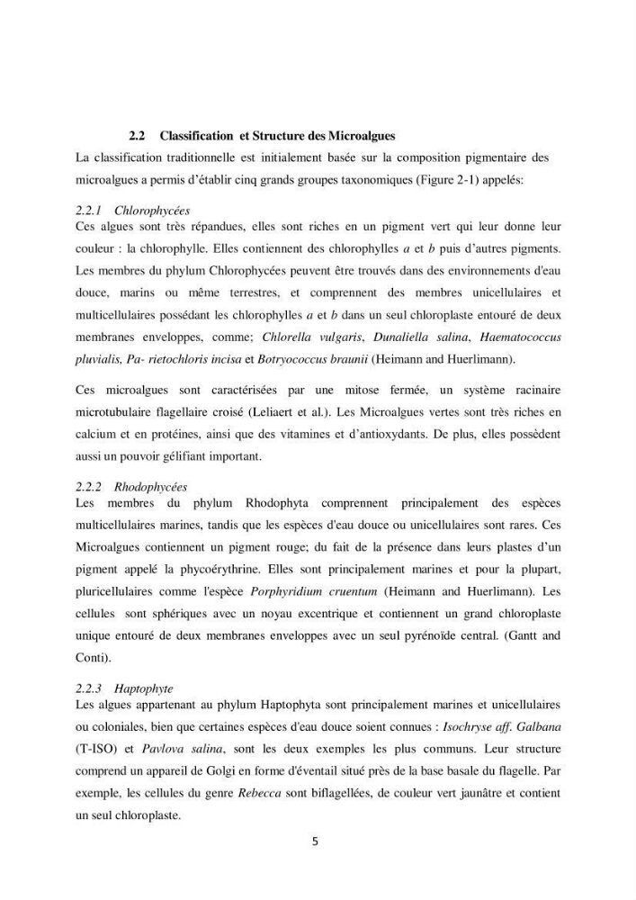 Contribution à la valorisation bioénergétique à partir des micro-organisme photosynthétiques