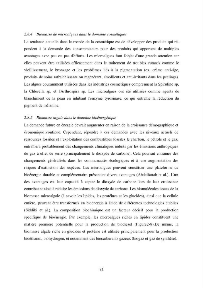 Contribution à la valorisation bioénergétique à partir des micro-organisme photosynthétiques