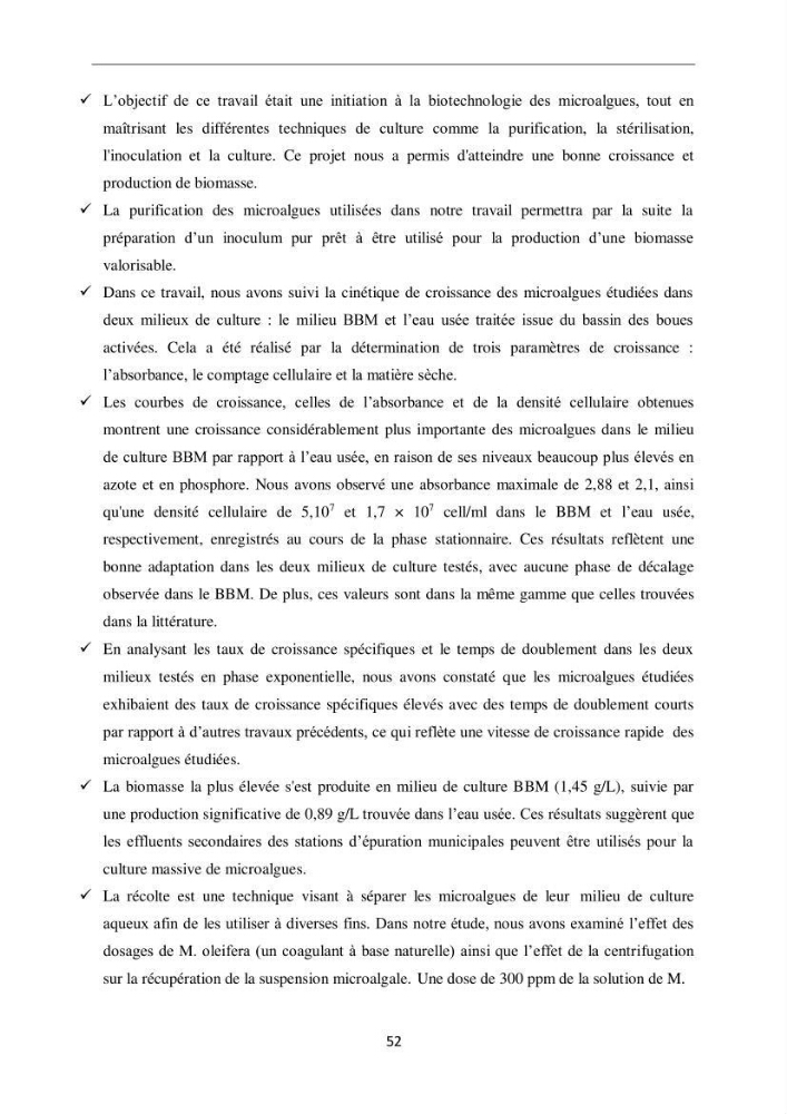 Contribution à la valorisation bioénergétique à partir des micro-organisme photosynthétiques