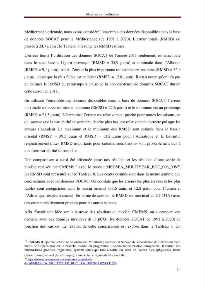 Reconstitution du cycle saisonnier de la pression partielle du CO2 en Méditerranée durant l’année 2011