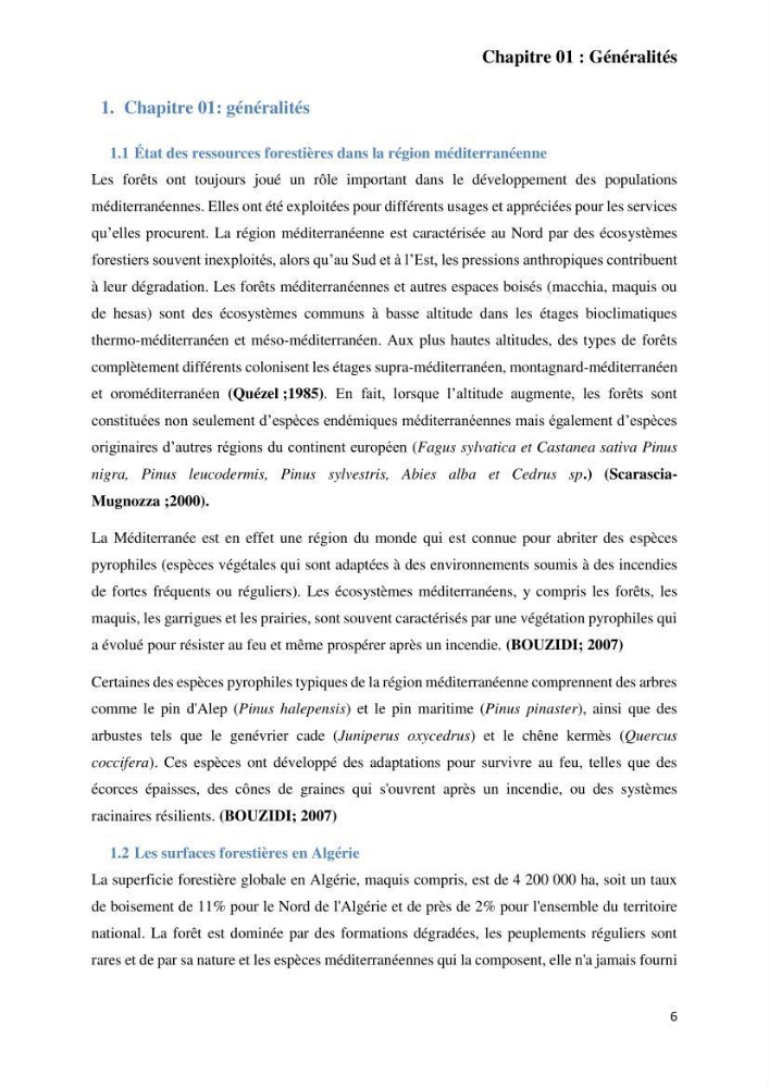 Contribution à la prévention et à la gestion des feux de forêts dans le parc national d\'El Kala (Nord Est de l\'Algérie) par télédétection et leurs incidences sur le milieu marin