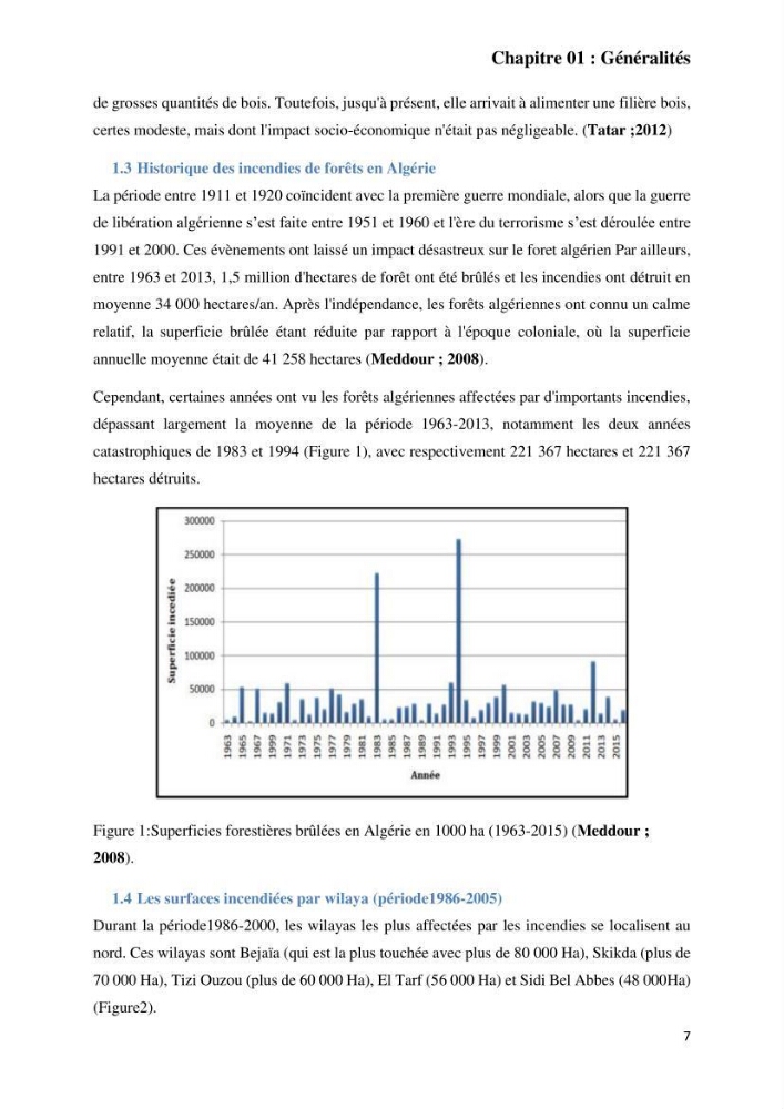 Contribution à la prévention et à la gestion des feux de forêts dans le parc national d\'El Kala (Nord Est de l\'Algérie) par télédétection et leurs incidences sur le milieu marin