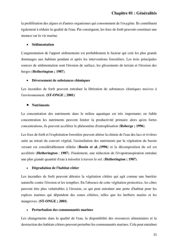 Contribution à la prévention et à la gestion des feux de forêts dans le parc national d\'El Kala (Nord Est de l\'Algérie) par télédétection et leurs incidences sur le milieu marin