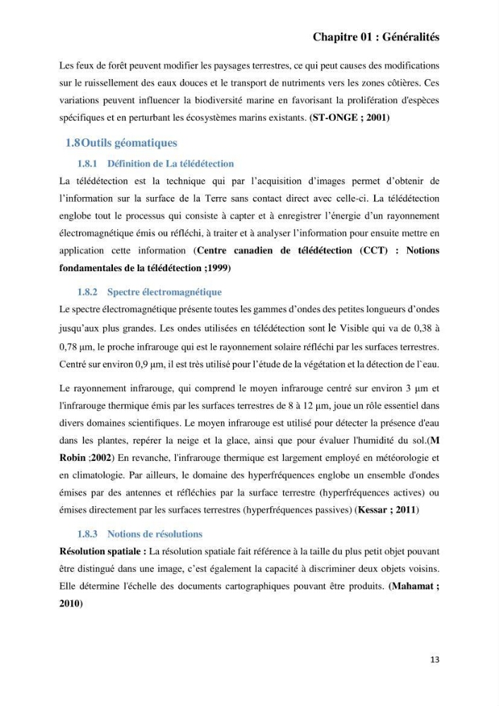 Contribution à la prévention et à la gestion des feux de forêts dans le parc national d\'El Kala (Nord Est de l\'Algérie) par télédétection et leurs incidences sur le milieu marin