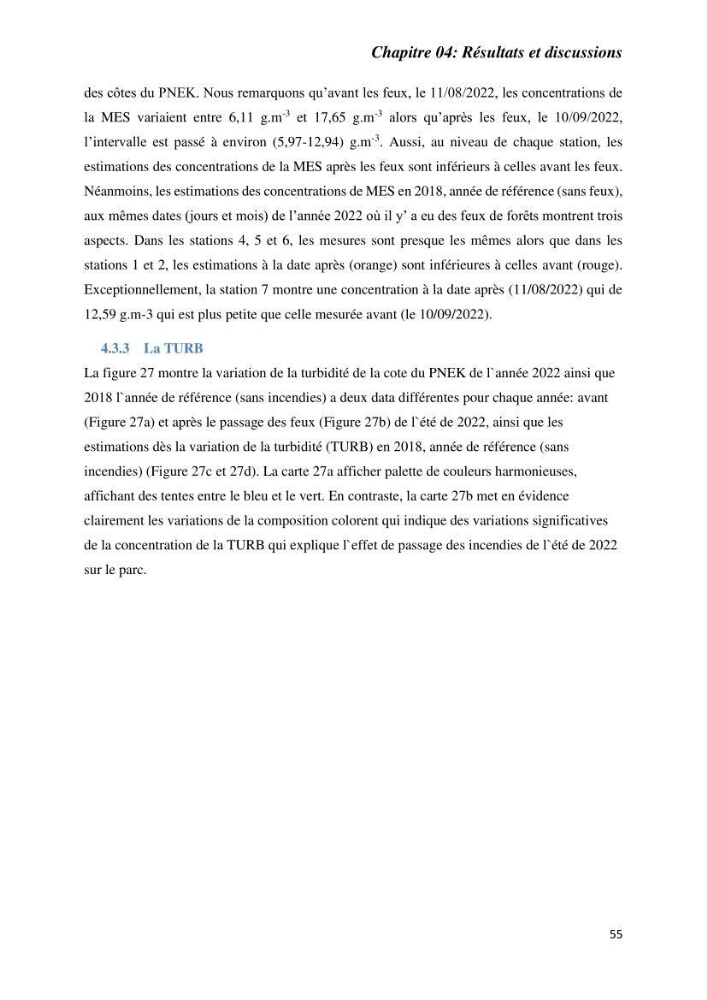 Contribution à la prévention et à la gestion des feux de forêts dans le parc national d\'El Kala (Nord Est de l\'Algérie) par télédétection et leurs incidences sur le milieu marin