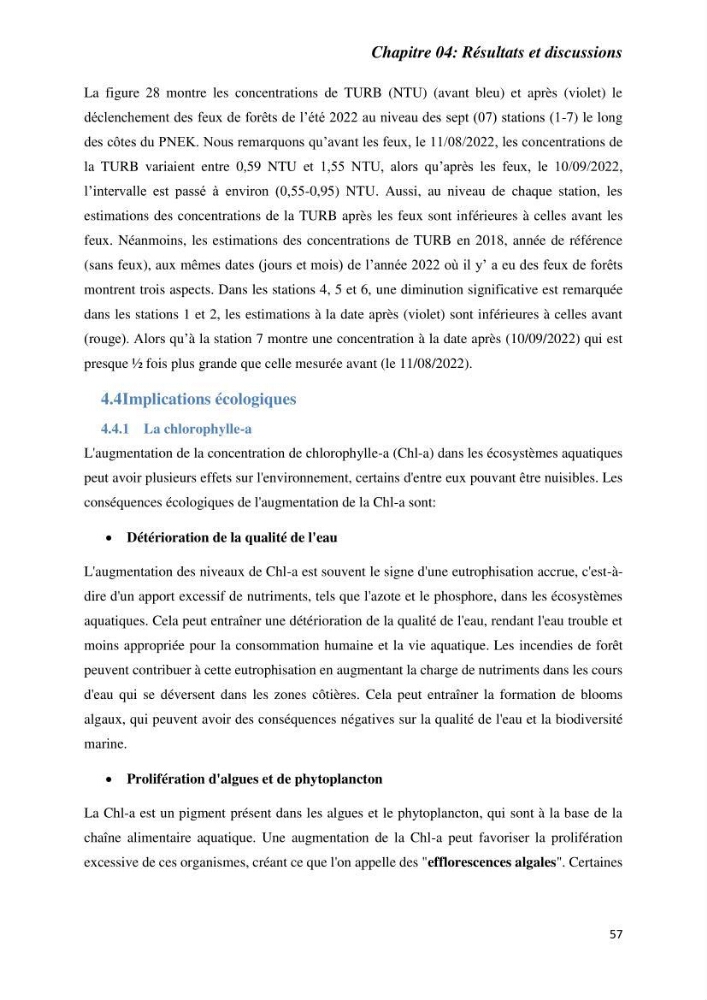 Contribution à la prévention et à la gestion des feux de forêts dans le parc national d\'El Kala (Nord Est de l\'Algérie) par télédétection et leurs incidences sur le milieu marin