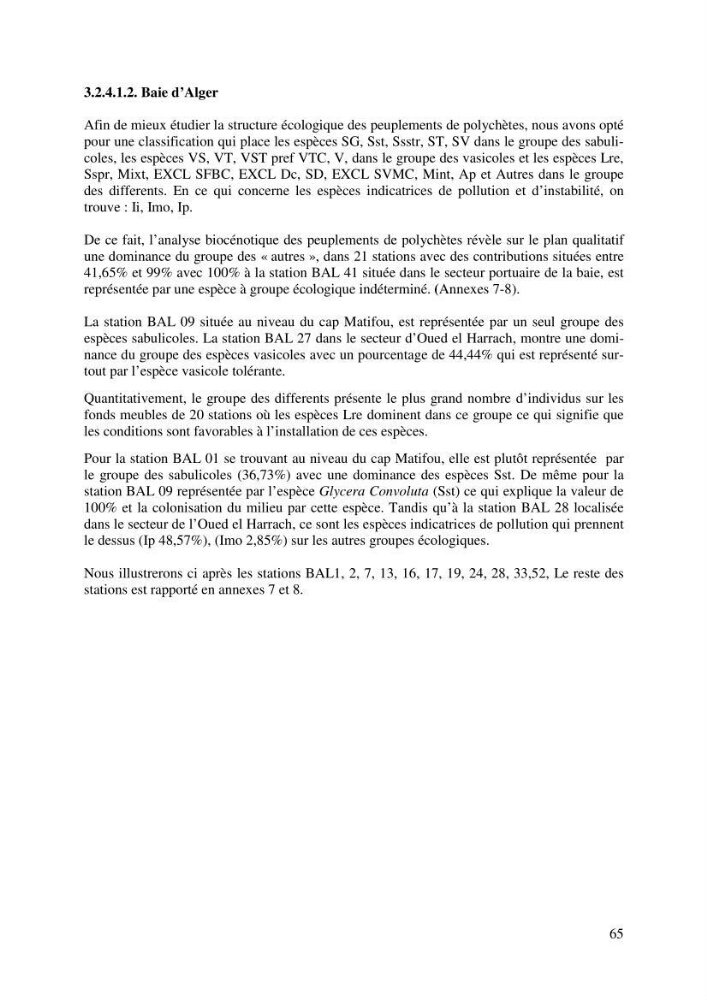 Suivi de la macrofaune benthique des milieux perturbés