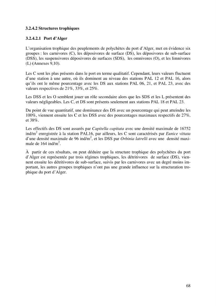Suivi de la macrofaune benthique des milieux perturbés