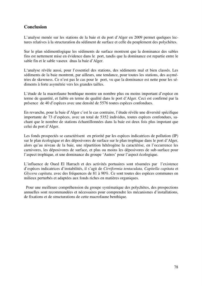 Suivi de la macrofaune benthique des milieux perturbés