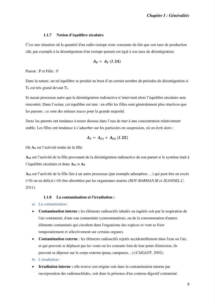 Etude radioécologique du littoral Algérois: cas d\'algues marines