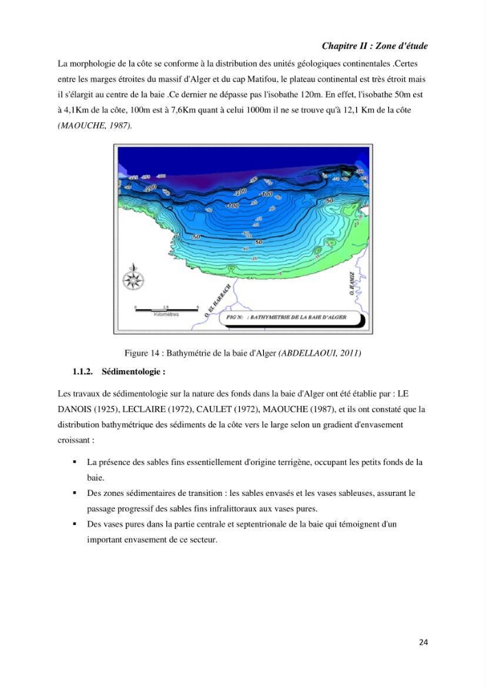 Etude radioécologique du littoral Algérois: cas d\'algues marines