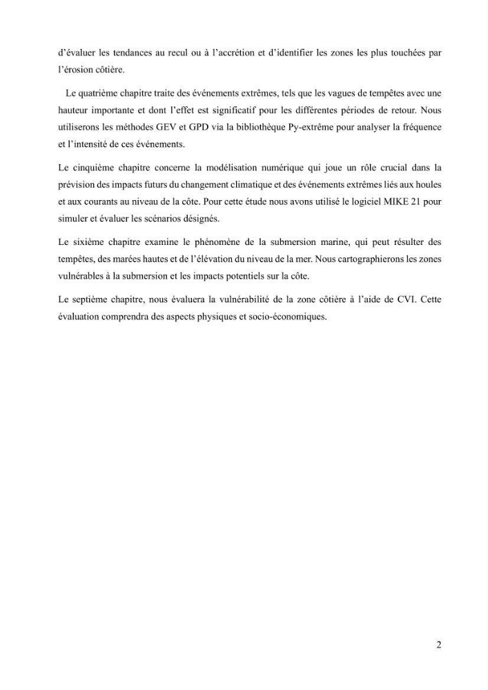 Evaluation de la vulnérabilité du littoral de la wilaya de Tizi-Ouzou face aux de géo-risques côtiers