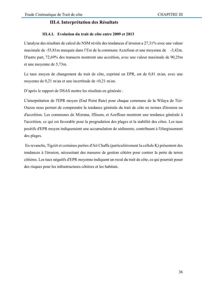 Evaluation de la vulnérabilité du littoral de la wilaya de Tizi-Ouzou face aux de géo-risques côtiers