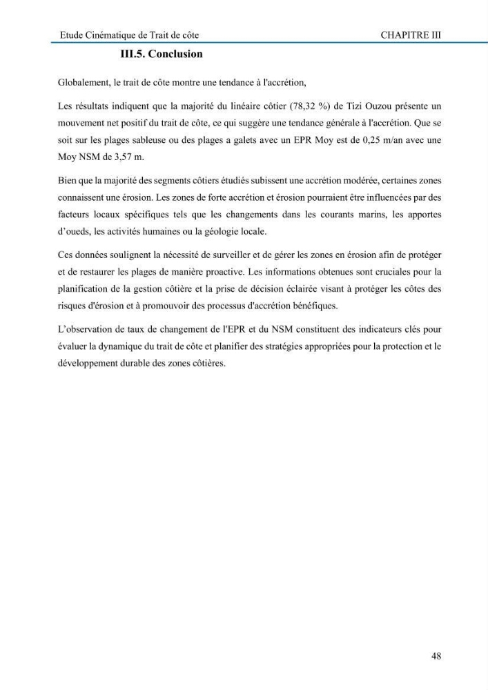 Evaluation de la vulnérabilité du littoral de la wilaya de Tizi-Ouzou face aux de géo-risques côtiers