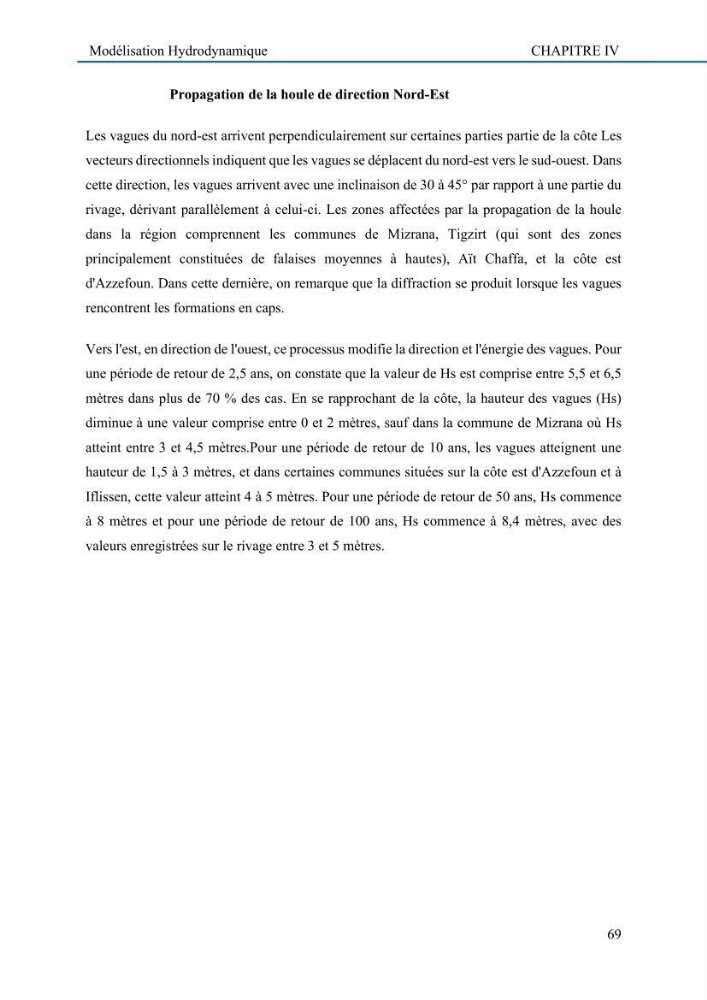Evaluation de la vulnérabilité du littoral de la wilaya de Tizi-Ouzou face aux de géo-risques côtiers