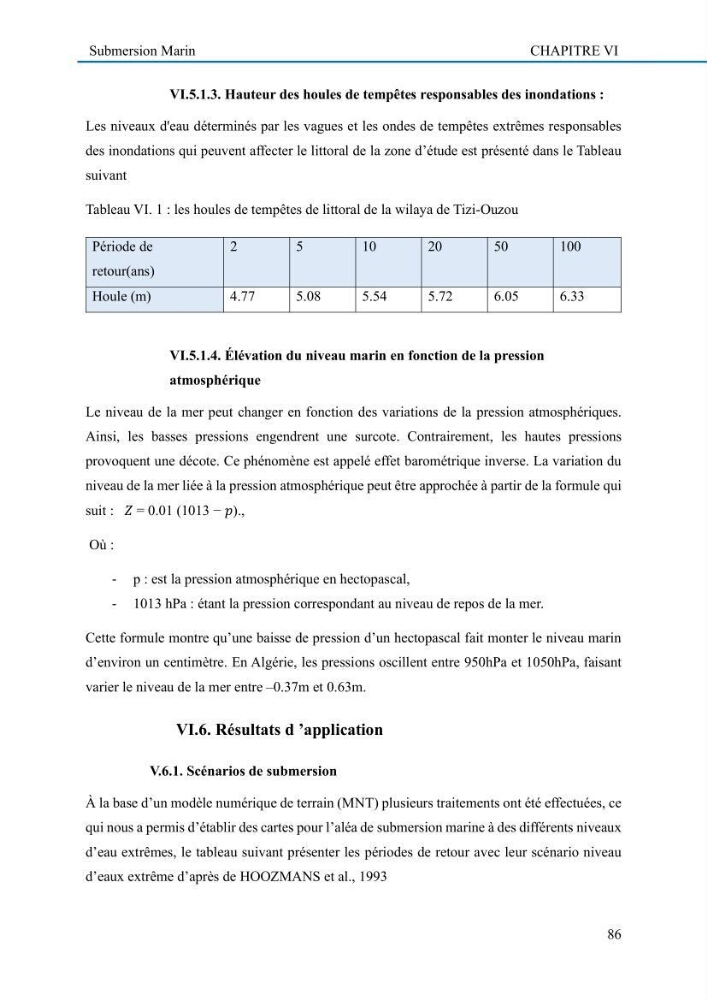 Evaluation de la vulnérabilité du littoral de la wilaya de Tizi-Ouzou face aux de géo-risques côtiers