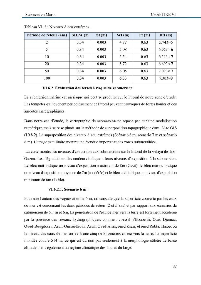 Evaluation de la vulnérabilité du littoral de la wilaya de Tizi-Ouzou face aux de géo-risques côtiers