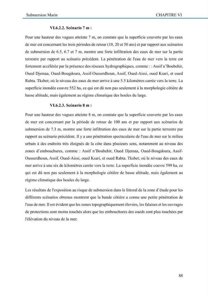 Evaluation de la vulnérabilité du littoral de la wilaya de Tizi-Ouzou face aux de géo-risques côtiers