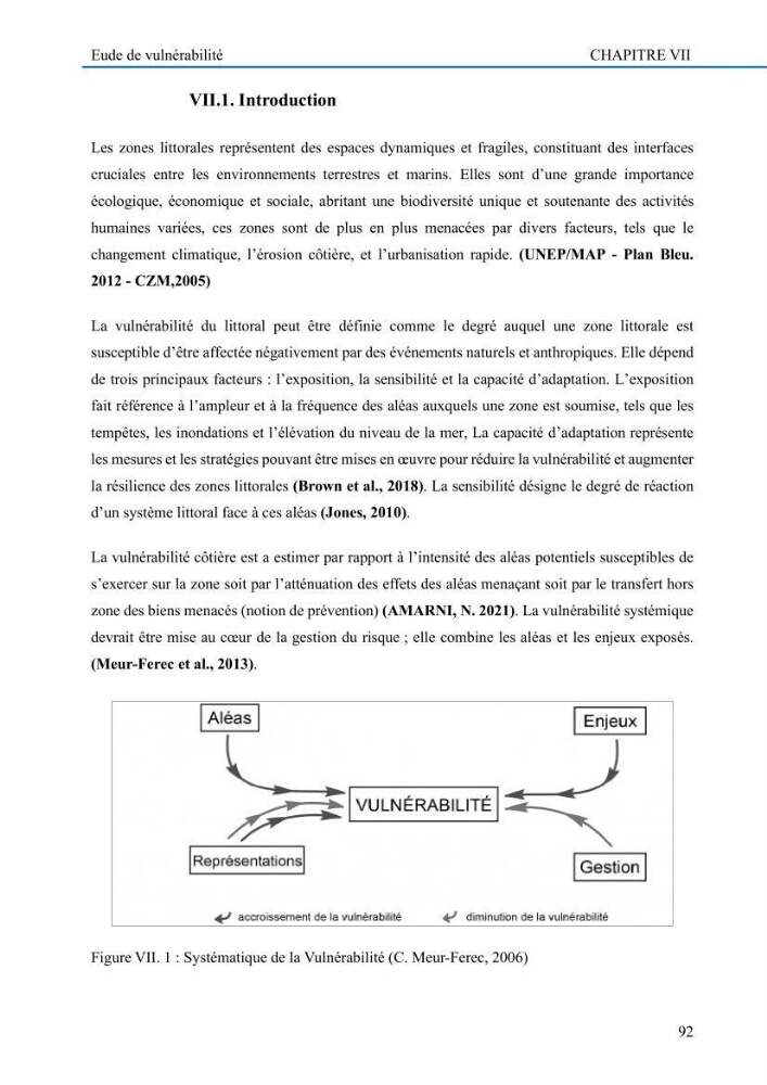 Evaluation de la vulnérabilité du littoral de la wilaya de Tizi-Ouzou face aux de géo-risques côtiers